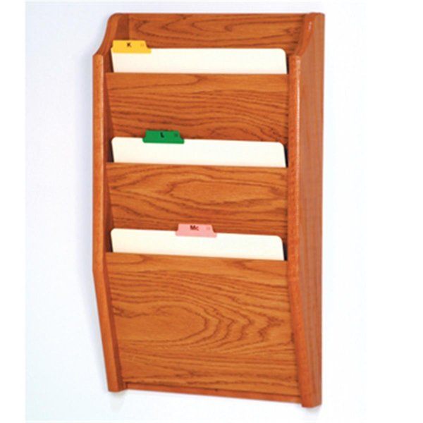 Vertex 3 Pocket Letter Size File Holder in Medium Oak VE948216